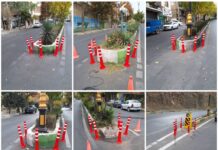 ایمن سازی ورودی بلوار شریعتی شهر رودهن با نصب تجهیزات ترافیکی