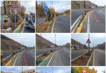 نصب تابلو و علائم ایمنی در بلوار شریعتی شهر رودهن