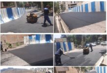 اجرای عملیات لکه گیری و آسفالت معابر شهر رودهن